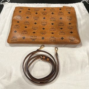 Authentic MCM Crossbody Pouch in Visetos Original